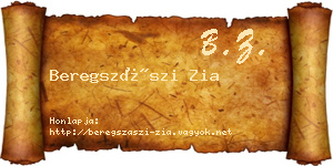 Beregszászi Zia névjegykártya